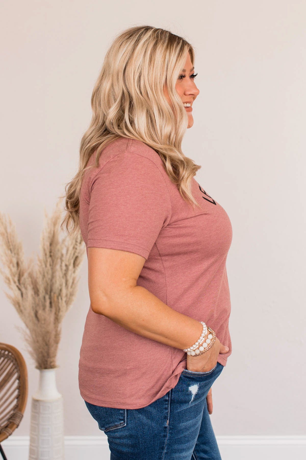 "Let's Go Girls" Graphic Tee- Mauve