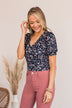Dancing Queen Floral Bodysuit- Navy