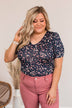 Dancing Queen Floral Bodysuit- Navy