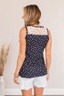 Together As One Floral Tank Top- Dark Blue