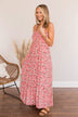 Never Want To Leave Floral Maxi Dress- Pink