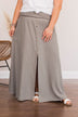 Never Stop Creating Maxi Skirt- Gray