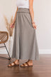 Never Stop Creating Maxi Skirt- Gray
