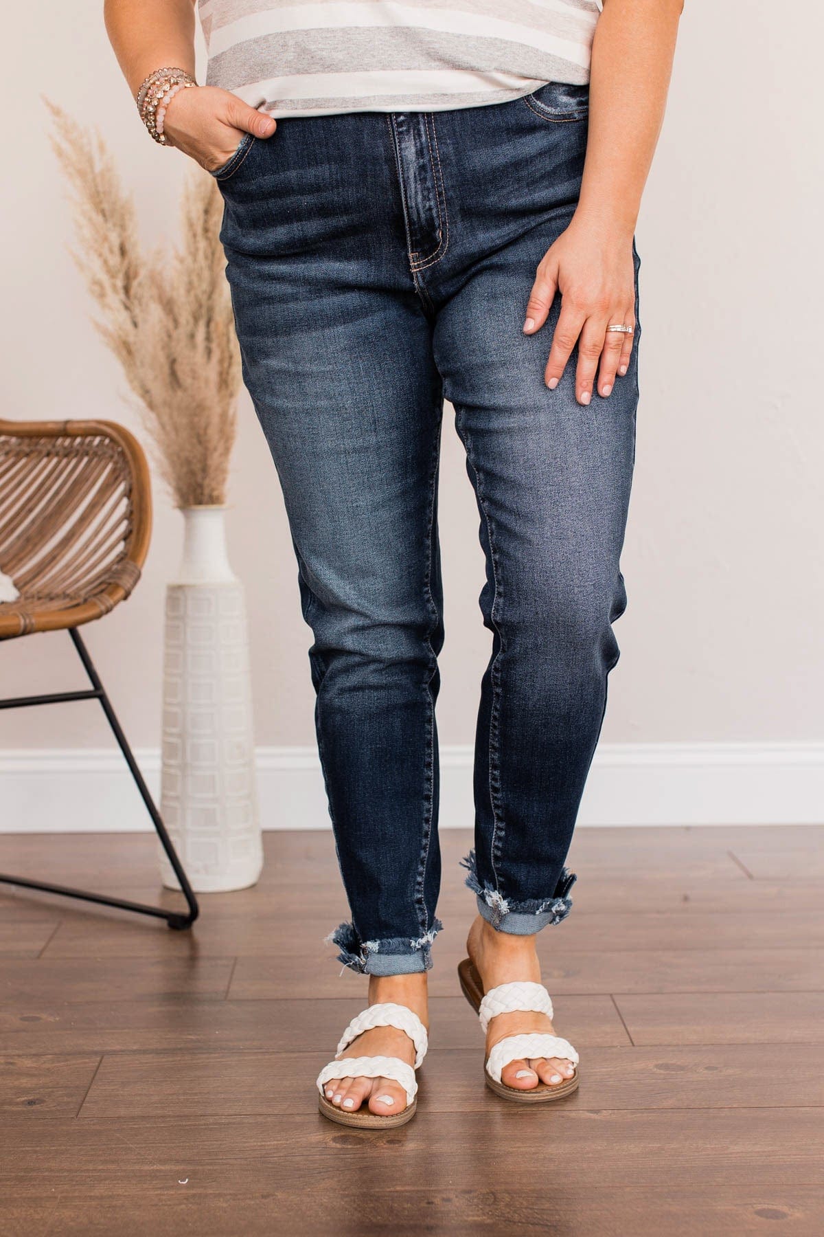 KanCan High-Rise Ankle Skinny Jean- Penelope Wash