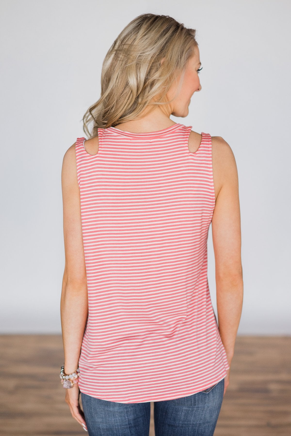 No Holding Back Tie Tank Top - Pink