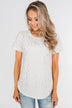 Made To Shine Short Sleeve Star Top- Ivory & Gold