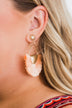 Flare Gold Hoop Earrings- Light Peach Orange