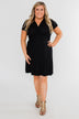 Tell Me More Front Knot Dress- Black