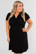 Tell Me More Front Knot Dress- Black