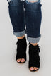 Ma-Alana Open Toe Booties- Black