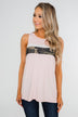 Just A Hint Of Camo Tank Top- Blush