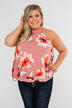 Love At Last Floral Halter Tank Top- Mauve