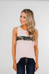 Just A Hint Of Camo Tank Top- Blush