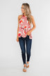 Love At Last Floral Halter Tank Top- Mauve