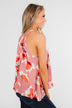 Love At Last Floral Halter Tank Top- Mauve