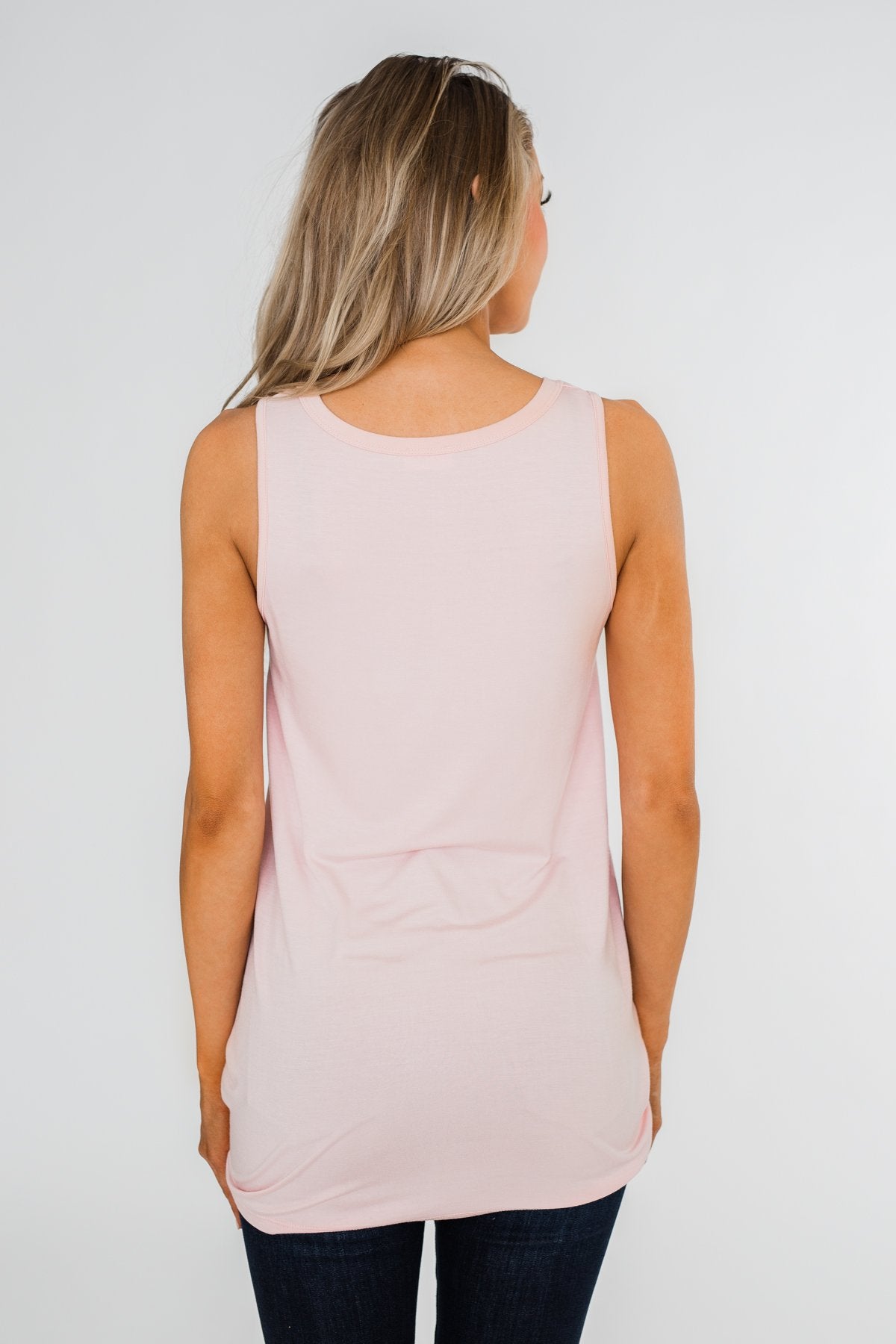 Just A Hint Of Camo Tank Top- Blush