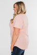 Made To Shine Short Sleeve Star Top- Pink & Gold
