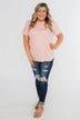 Made To Shine Short Sleeve Star Top- Pink & Gold