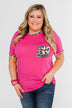 Time of our Life Leopard Pocket Top- Fuchsia