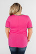 Time of our Life Leopard Pocket Top- Fuchsia
