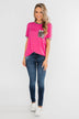 Time of our Life Leopard Pocket Top- Fuchsia