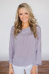 Cozy in Spring Lavender Knot Top