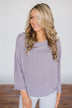 Cozy in Spring Lavender Knot Top