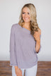 Cozy in Spring Lavender Knot Top