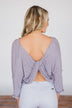 Cozy in Spring Lavender Knot Top
