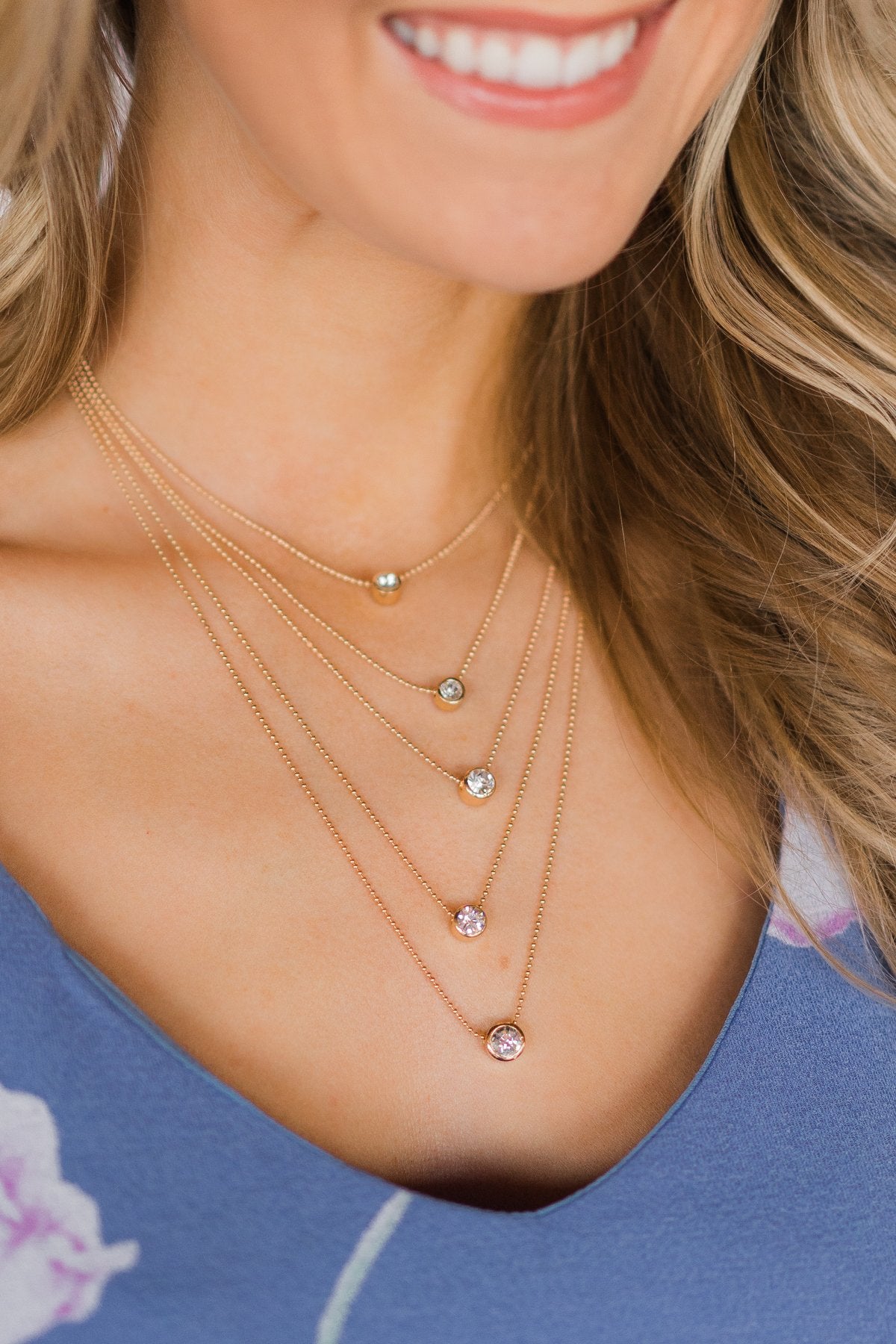 Five Tier Gold Necklace