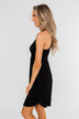 Solid Black Pocket Dress