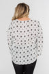 Something About You Printed Tie Blouse- White