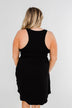 Solid Black Pocket Dress