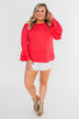 Everlasting Love Off The Shoulder Ruffle Top- Dark Strawberry