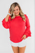 Everlasting Love Off The Shoulder Ruffle Top- Dark Strawberry