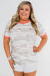Take A Chance On Me Camo Top- Ivory