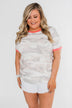 Take A Chance On Me Camo Top- Ivory