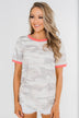 Take A Chance On Me Camo Top- Ivory