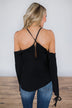 Beach Retreat Cold Shoulder Top ~ Black