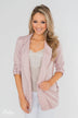Back to Business Long Sleeve Blazer- Blush