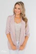 Back to Business Long Sleeve Blazer- Blush