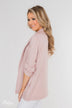 Back to Business Long Sleeve Blazer- Blush