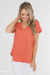 Crossing Into Casual Lace Back Top- Burnt Orange