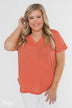 Crossing Into Casual Lace Back Top- Burnt Orange