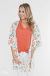 Sunshine In My Soul Floral Kimono- Ivory