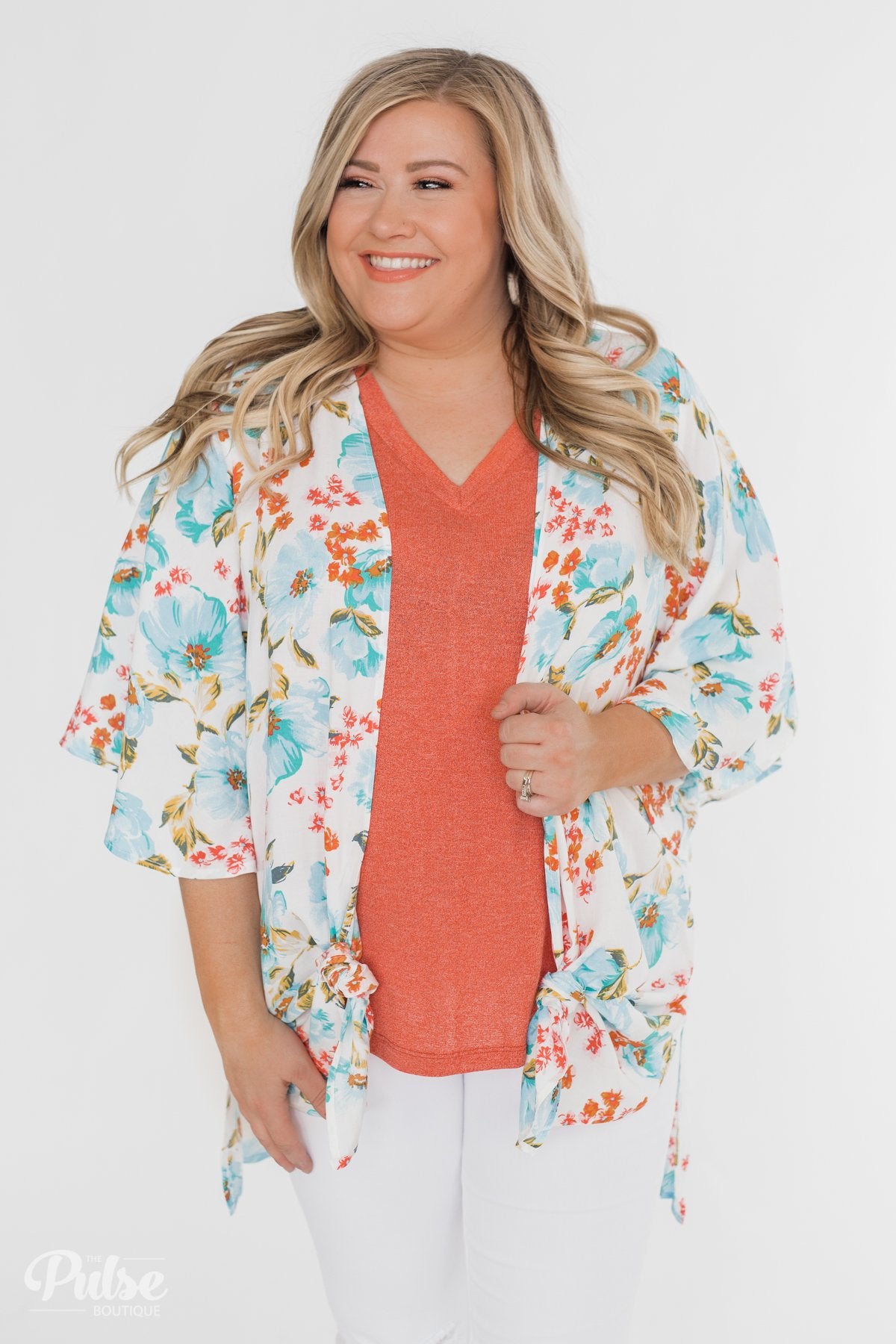 Sunshine In My Soul Floral Kimono- Ivory