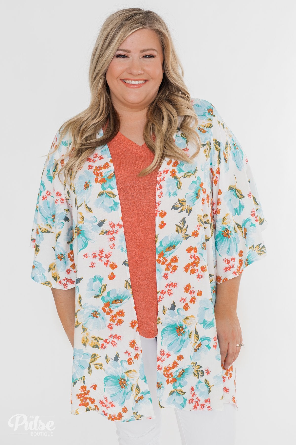 Sunshine In My Soul Floral Kimono- Ivory