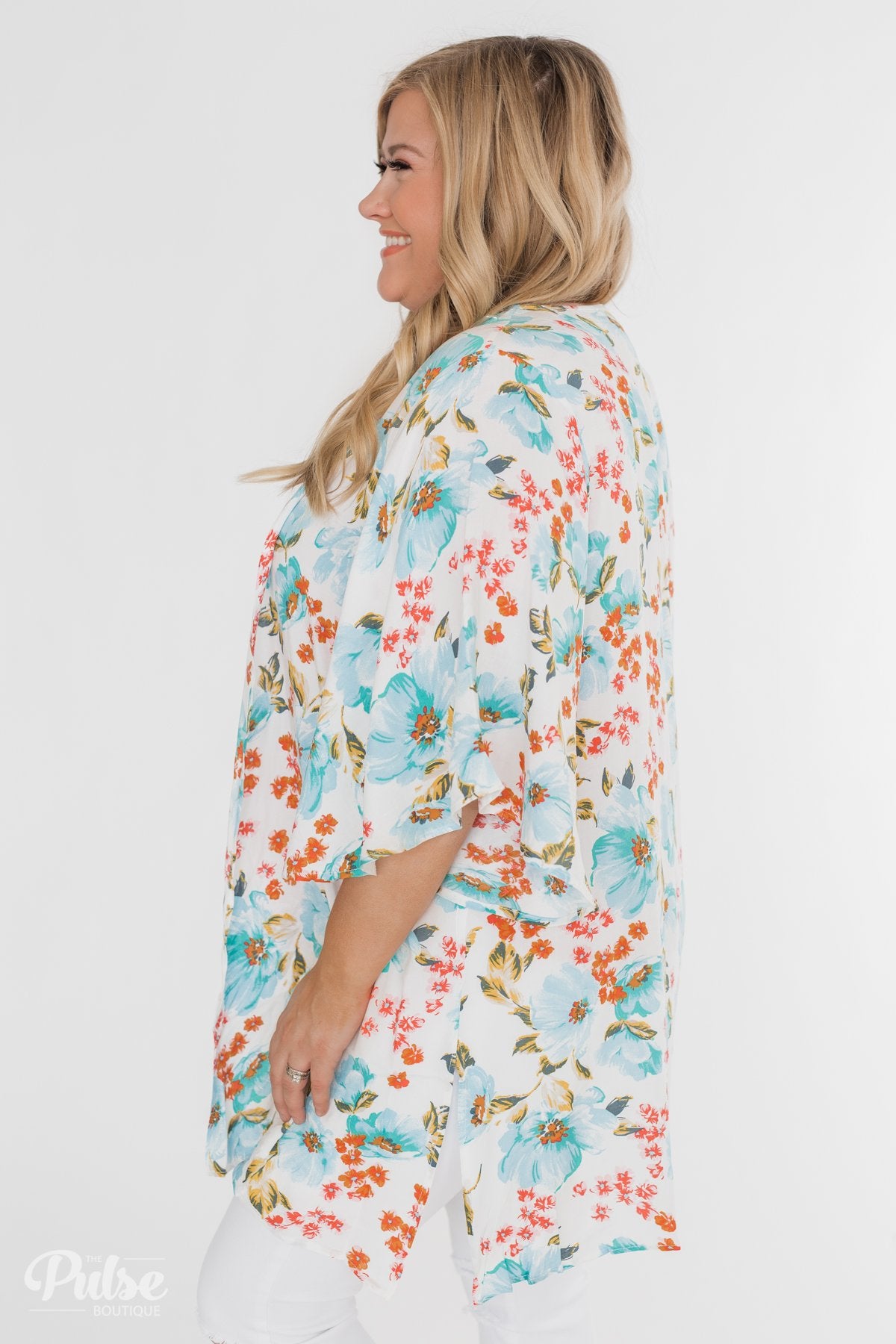 Sunshine In My Soul Floral Kimono- Ivory