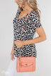 Front Pocket Crossbody Purse- Peach