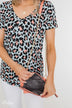 Front Pocket Crossbody Purse- Peach